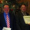 Um den Verein verdient gemacht: Zu Ehrenmitgliedern des SV Gelchsheim wurden Stefan Schimmer und Alfons Herrmann (Mitte von links) ernannt. Die Urkunden überreichten Vorsitzender Roland Schiffert (rechts) und Vorstandsmitglied Peter Schauer (links).