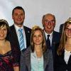 Winzer feiern Geburtstag: Die Ehrengäste in Stetten freuten sich über ein gelungenes Festwochenende: (von links) Herbert Volkamer (Aufsichtsratsvorsitzender), Jennifer Pröstler (Weinprinzessin Himmelstadt), Paul Kruck (Bürgermeister Karlstadt), Hannah Goldstein (Weinprinzessin Stetten), René Reuchlein (Leiter Winzerkeller Stetten), Madlen Scheid (Weinprinzessin Karlburg), Oskar Gerhard (Ehrenmitglied), Carmen Keupp Weinprinzessin Retzstadt), Michael Schweinberger (Geschäftsführender Vorstand), Andreas Oehm (Vorstandsvorsitzender), Andreas Schneider (stellvertretender Vorstandsvorsitzender).