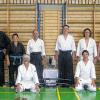 Im Bild alle Teilnehmerinnen und Teilnehmer des Aikido-Lehrgangs in der Mellrichstädter Dreifachturnhalle.