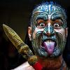 Maori bei der Eröffnung des Neuseeland-Pavillons.