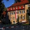 Gesperrt: Der Innenhof der Oberen Saline in Bad Kissingen ist momentan nur teilweise begehbar.