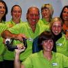 : (von links) Stefanie Zans, Annette Raab, Vera Küppers, Karlheinz Dorn, fachliche Leiterin Ramona Gros, Rimma Solkin, Diana Gritsch und Organisatorin Kathleen Müller.