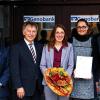 Glückwunsch: Die Vertriebsleitung der Genobank bedankte sich bei Ute Lindemann für ihre Treue. Im Bild (von links) Betriebsratsvorsitzender Horst Friedl, Bankvorstand Udo Kaßecker, Jubilarin Ute Lindemann, Serviceberater_Leitung Annika Traut und Bankvorstand Markus Merz.