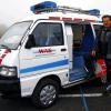 (huGO-ID: 20390680)  CS-Geschäftsführer Miran Percic präsentierte mit dem umgerüsteten Piaggio-Gecco das kleinste Rettungsfahrzeug der Welt  FOTO Sigismund von Dobschütz