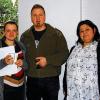 Neubürger im Gespräch: Mehr als 50 Bürger kamen am Sonntag Vormittag ins Wiesentheider Rathaus zum Empfang, darunter auch Andrea und Christian Möller aus Hamburg (links) und die gebürtige Spanierin Rosita Hildmann, die aus Berlin in die Gemeinde kam.