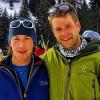 Teilnehmer am Ski-Trail: Andi Grau (links) und Benedikt Hergenhahn aus Reyersbach nach dem Rennen.
