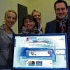 Präsentieren die neuen Internetseiten des Staatsbads: (von links) Katrin Rose (Pulsismedia), Bettina Lange und Andrea Schallenkammer von der Kurverwaltung sowie Tobias Wahler (Pulsismedia).
