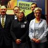Gewählt: Sie sind Vorstandsmitglieder des FDP Kreisverbandes Würzburg-Land (von links) Dagmar Kuhl, Holm Brumme, Kreisrat Wolfgang Kuhl, Graf Hans-Bastian von und zu Egloffstein, Ursula Erbel, Bernhard Schötta, Heike Brumme, Michael Panzer und Kreisrat Steffen Krämer.