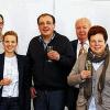 Kürnach bekommt soziales Dienstleistungszentrum (von links): Projektsteuerer Alfred Konnerth, Raiffeisenvorstand Erwin Pfeuffer,  Dr. Thomas Silbermann, der die Zahnarztpraxis mit seiner Frau Julia führen wird, Bernhard Heinrich, Oskar Hehn, Kassier der Caritas Sozialstation St. Gregor Fährbrück, zweite Bürgermeisterin Sieglinde Bayerl, Physiotherapeut Arne Schuster-Jentsch, Vorstand der Sozialstation Joachim Riedmayer und Bürgermeister Thomas Eberth.