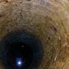 Gemauerter Brunnen in Rannungen: der Wasserspielgel steht in etwa fünf Metern Tiefe.