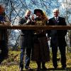 Sie schauen alle zusammen in die Zukunft des Burgenwinkels: von links Joachim Zeune, Thomas Adamer, Dirk Denzer, Wilhelm Schneider und Bernhard Ruß.