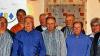 Die Geehrten: (von links) Bernd Streit (25 Jahre), Hubert Klopf (25), Egon Kaiser (30), Bernd Saal (15), Willibald Eußner (30), Ewald Schüller (15), Kurt Schüler (25), Manfred Dünisch (30), Reinhold Thomas (45), Christine Dünisch (25), CSU-Ortsverbandsvorsitzender Matthias Klement und Landtagskandidat Sandro Kirchner.
