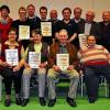 (rw)   Zu Ehrenmitgliedern ernannt wurden beim Turn- und Sportverein Prosselsheim: Ludwig Dülk, Josef Friedrich, Adolf Klemm, Max Königer, Alois Kuhn, Ferdinand Kuhn und Hedy Öchsner. Ehrung für 40-jährige Vereinstätigkeit erfuhren: Adolf Kuhn (Beitragskassier, erster Vorsitzender und Vorstand der Liegenschaften); für zehnjährige Vereinstätigkeit: Dietmar Schmid (Abteilungsleiter der Alt-Herrenabteilung); Volker Flockerzi (Jugendtrainer/Betreuer, stellvertretender Abteilungsleiter Tischtennis); Jürgen Müller (Jugendtrainer/Betreuer, Spielleiter 2. Mannschaft, Vergnügungsausschuss). Für 25 Jahre Mitgliedschaft wurden ausgezeichnet: Gabriele Haub, Thomas Röding, Michael Hufnagel, Peter Hufnagel, Simon Gador und Anna Kastner. Überörtliche Ehrungen: Emil Röding (BLSV-Verdienstnadel in Bronze mit Kranz für zehn Jahre an führender Stelle im Verein, acht Jahre stellvertretende Vorsitzende, zwei Jahre Vorstand Verwaltung); Bernd Röding (BFV-Jugend/Verbandsehrenzeichen in Silber für achtjährige Tätigkeit als Jugendbetreuer und Jugendleiter für den TSV); Jürgen Müller (BLSV-Jugendleiter-Ehrennadel in Silber für fünfjährige verdienstvolle Jugendarbeit für den TSV).