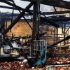 Katastrophe: Die abgebrannten Stallungen in Sulzfeld.