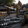 Auf den Golanhöhen: Israelische Soldaten mit ihren Panzern.