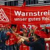Warnstreike der Metaller in der Würzburger Innenstadt.