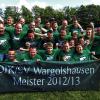 Die DJK Wargolshausen ist der Meister der B-Klasse Rhön 5: Michael Scherl (hinten von links/Vorsitzender), Martin Reinhart, André Hartmann, Tobias Karlein, Daniel Karlein, Dominik Warmuth, Markus Büttner, Johannes Büttner, Nicolas Büttner sowie (Mitte) Trainer Jörg Kirchner, Jens Hochrein, Hans Schneider, Peter Büttner, Christoph Büttner, Markus Gernert, Fabian Reinhart, Udo Warmuth, Ewald Then, Dieter Grüb, Sebastian Graf sowie (vorne von links) Michael Behm, Markus Hoffmann, Thorsten Kürschner, Lukas Reinhart, Philipp Seifert und Johannes Lösch.