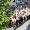 Den Festzug zum 51. Bratwurstfest führten der Musikverein Gaukönigshofen an.