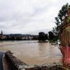 Abgeschnitten: Die Straße von Hochhausen nach Werbach war komplett überschwemmt.
