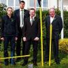Die frisch vereidigten Feldgeschworenen: Roman Metz (von links), Christoph Kriener, Sebastian Schneider und Joseph May.