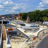 Es wird geklotzt: An der Baustelle des Gmünder Einhorn-Tunnel wird in Schwäbisch Gmünd gearbeitet. 2014 wird in Schwäbisch Gmünd die Landesgartenschau ausgetragen. Landesgartenschauen bieten nach Expertensicht eine enorme Chance für städtebauliche Veränderungen.