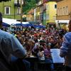 32. Stadtfest Bad Brückenau: Rüdiger Kutzner (links) begleitete Jürgen Mohr bei dessen musikalischer Hommage an seine Heimatstadt Bad Brückenau.