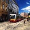 Zukunftsperspektive 2018: Eine Animation zeigt, wie die Straßenbahn vom Barbarossaplatz aus durch die Theaterstraße fährt.