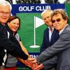 Gemeinsamkeit demonstriert: Die Vizepräsidenten (von links) Wolfgang Lange, Christina Wüller, Präsident Jürgen Golombek und Schatzmeister Norbert Wagner lenken seit Ende Mai die Geschicke des Golfclubs Kitzingen.  FOTO Hartmut Hess