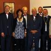 Stolze Preisträger: (von links) Pfarrer Klaus Oehrlein, Norbert Zehnter, Katharina Dubil, Wolfgang Rhein, Kurt Frenzel, Urban Höfner, Bürgermeister Rainer Friedrich und Karl Ludwig.