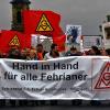 Hand in Hand: Die Demos und Aktionen, die vor allem Daniela Nicolic (IG Metall-Bevollmächtigter Walther Mann: „Ohne sie hätten wir dieses Ergebnis nie erreicht“) zeigten wohl Wirkung. Das Aus für den Produktionsstandort Kitzingen ist abgewendet, mindestens 128 Arbeitsplätze laut einem Eckpunktepapier gerettet.