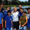 Nasser Spaß: Die Jugendabteilung des Ruderclubs Zellingen nahm zusammen mit ihrem Jugendleiter Jürgen Fischer und Matthias Endrich an den bayerischen Wasserspielen in Erlangen teil.