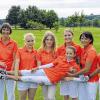 Bezirksliga-Meister: Die Frauen des Golfclubs Maria Bildhausen sind in die Oberliga aufgestiegen (von links): Bettina Homberg, Karin Ziegler, Sabrina Grone, Maren Manger, Christine Köth, Yvonne Hiltscher sowie (vorne) Luisa Deutzmann. Es fehlen auf dem Bild: Eva Herrmann, Claudia Weigand, Vanessa Köth und Irene Ziegler.