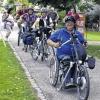 Tüchtig: Mit seinem Handbike nahm Wolfgang Jeltsch am Main-Radtag teil. Seit 15Jahren nutzt der Querschnittsgelähmte Sander diese Möglichkeit, seinen Rollstuhl wesentlich mobiler zumachen.