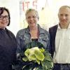 Ausstellungseröffnung im Rathaus: Ruth Grünbein (links), Susanne Holst-Steppat (Mitte) und Peter Wittstadt.