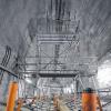 Blick in den Forschungstunnel Freudenstein: In dem Versuchsstollen der Bahn wird der Tunnelbau in dem problematischen Gipskeupergestein erforscht. Einige Tunnel beim umstrittenen Bauprojekt Stuttgart 21 sollen durch Gipskeuper gebohrt werden.