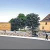 Digitale Fassade: Auf ihrem Grundstück will die Gothia an der Wittelsbacher Straße ein Studentenwohnheim bauen.