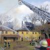 Gemeinsam schlagkräftiger: Das neue Brandschutzkonzept der Stadt Arnstein sieht bei Großereignissen, wie hier 2009 beim Brand in Reuchelheim, den Einsatz von mehreren Wehren vor.