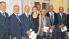 RC-intern immer am Ruder: Im Bild (von links); Schatzmeister Fritz Baumann, Stellvertretender Vorsitzender Fritz Goecke, Marcel Tully, Carolin Scipio, Vorsitzender Siegfried Kaidel, Herbert Störcher, Willi Pulvermüller und Georg Hoffmann und Stellvertretender Vorsitzender Egid Schlessing bei der Ehrung mit der Silbernen Verdienstnadel.