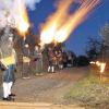 Lautstark: Tradition hat im Schützengau Würzburg das Böllerschießen wie hier das Schießen der Leinacher am Heiligen Abend.