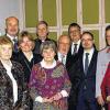 Ehrengäste und Geehrte: (von links) Manfred Scholz, Bürgermeister Rainer Kinzkofer, Sigrid Muselmann, Landrat Eberhard Nuß, Dekanin Edda Weise, Pfarrer Robert Borawski, Ortrun Rädt, Pfarrer Heinrich Böttcher, Pfarrer Matthias Lotz, Diakon Dirk Rottmann, Brigadegeneral Ernst Otto Berk, Pfarrerin Silke Wolfrum und Bürgermeister Ernst Joßberger.