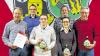 Geehrt: Sie wurden bei den Fränkischen Herolden Neubrunn für ihre Treue ausgezeichnet, (von links, vorn) Walfried Seidenspinner (50 Jahre dabei), Benjamin Derr, Bianca Pilsner und Bernhard Barth (jeweils 15 Jahre); mit im Bild (hinten) die stellvertretenden Vorsitzenden Ralf Uher und Michael Rauch.