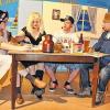 „Ekel Alfred“ in Aktion: Anja Statt, Thomas Statt, Thorsten Möller und Stefan Leinweber zeigten sich einmal mehr als  Familie Heinz Becker, diesmal  während eines Stromausfalls. Petra Heurich