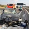 Die Fahrerin dieses Autos kam trotz eines Überschlages mit leichteren Verletzungen davon.