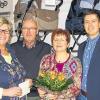 Betriebsjubiläum: Gertrud Herrmann arbeitet 25 Jahre in der Firma Steigner Babywelt in Gerolzhofen. Von links: Seniorchefin Anke Steigner, Seniorchef Herbert Steigner, Gertrud Herrmann und der jetzige Inhaber Johannes Steigner.