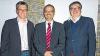 Gaibacher Gespräche: Organisator Martin Redweik (von links) mit dem Referenten Peter Dietrich (Trainer der Deutschen Bank) und Schulleiter Wolfgang Kremer.