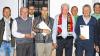 Ehrungen beim TSV 09: Im Bild (von links) Andreas Schröck (BLSV), Klaus Ringer (zum Ehrenmitglied ernannt), Oliver Fesser (Auszeichnung für besondere Verdienste), Oswald Ort (60 Jahre Zugehörigkeit), zweiter Vorsitzender Markus Ludwig, Günther Schanz (60), Karl Stumpf (65), Dieter Schnitzer (50), Alfons Bögner (65), Albrecht Zösch (50), Franz Bögner (65) und der zweite Bürgermeister der Stadt Haßfurt, Karl-Heinz Eppelein.