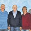 Abschied: Martin Schmitt (links), ab 1. Mai neuer Bürgermeister von Salz und der scheidende Gemeindechef Bernhard Müller (rechts), dankten den scheidenden Gemeinderäten Hartmut Koch (Zweiter von links), Walter Benkert (Mitte) und Reiner Chlebowy (Zweiter von rechts) für die gute Zusammenarbeit Es fehlt der scheidende Gemeinderat Martin Koch.