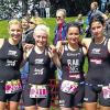 Starker Einstand für die Regionalliga-Triathletinnen des SV 05: (von links) Carolin Lehrieder, Lisa Heinrichs, Melanie Sulzer, Anine Hell.
