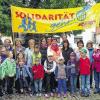 (huGO-ID: 25114545) Alle TEilnehmer am Solidaritsmarsch versammelt unter dem Motto: “Solidarität geht“ FOTO Erhard Scholl