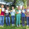 Erfolgreich beim internationalen Känguru-Mathematikwettbewerb: (im Bild von links) Jakob Schneider, Bruno Stöhr, Selina Schneider, Emilia Thurm, Helena Pfrenzinger und Nele Reichert.